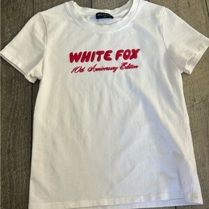 White fox baby tee